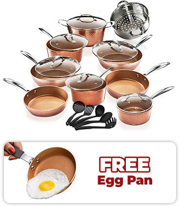 Gotham Steel™ Hammered Set - A LUXURIOUS, NEW DESIGN IN NON-STICK GOTHAM  STEEL COOKWARE!